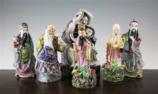 Six Chinese famille rose figures 1712b6