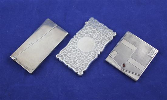 A late Victorian silver card case 1713b9