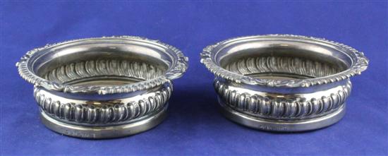 A pair of George IV silver wine 1713de