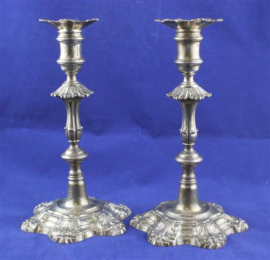 A pair of George II cast silver 171433