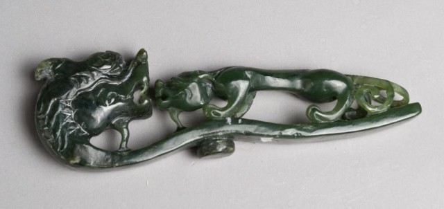 A Fine Chinese Carved Jade Belt 1715c9