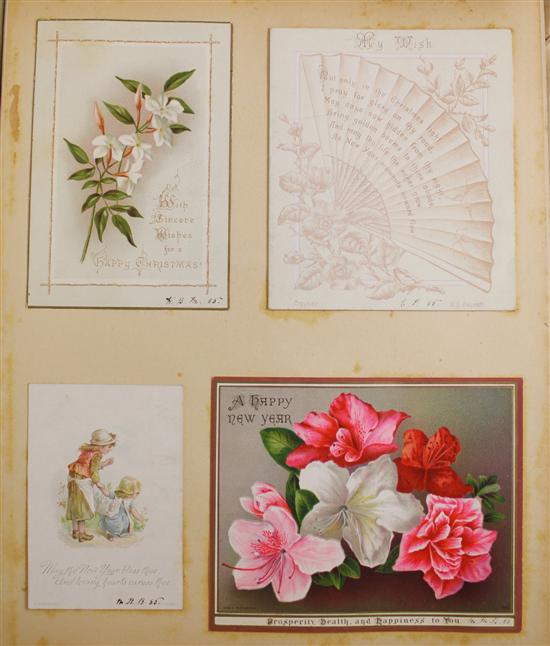 Three albums of Victorian greeting 1716f3