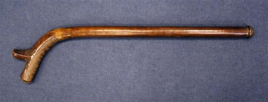 A Fiji carved partridge wood gunstock 171722