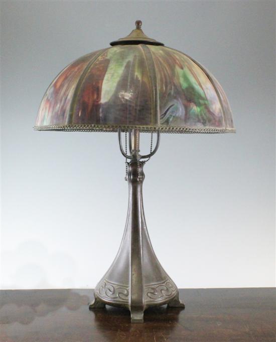 A Handel copper lamp decorated 17173f