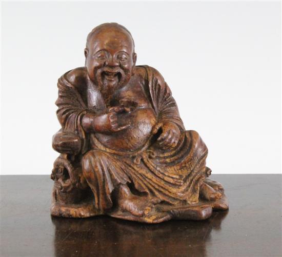 A Chinese carved bamboo figure 17180b