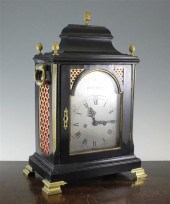 A George III ebonised bracket clock 17182b