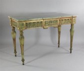 A 19th century Italian pale green painted