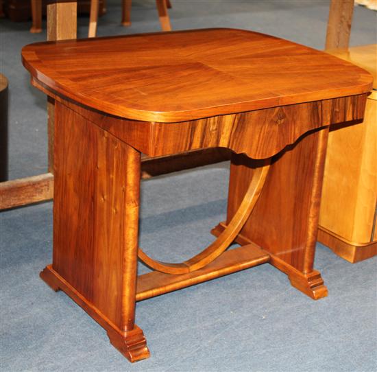 An Art Deco walnut occasional table 1718e7