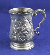 A George III silver baluster mug with