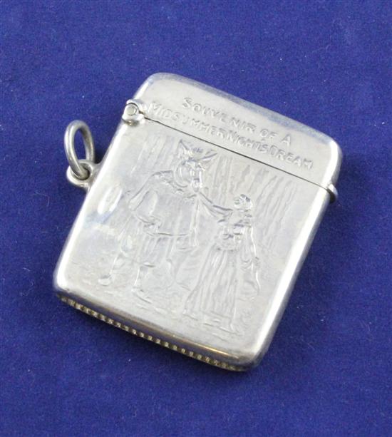 An Edwardian silver vesta case 171993
