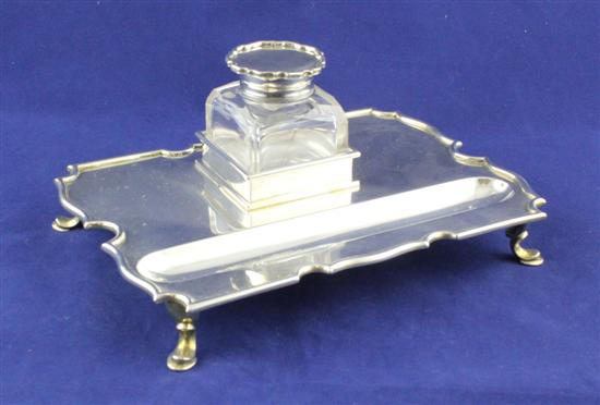 An Edwardian silver inkstand of 1719c1
