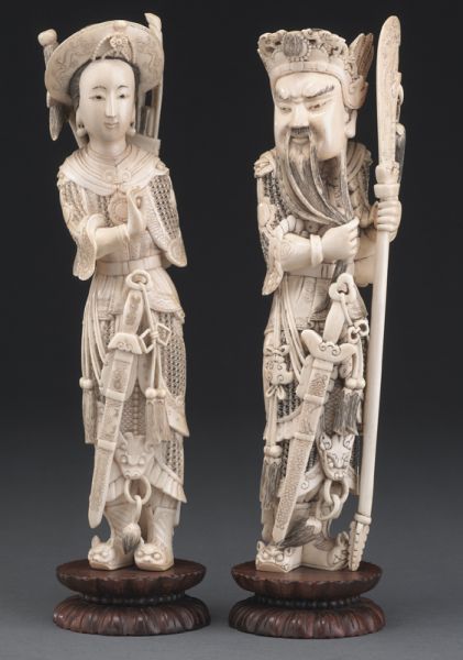 Pr Chinese carved ivory figures International 174162