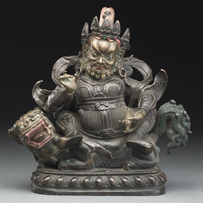 Chinese Tibetan Qing bronze God 174171