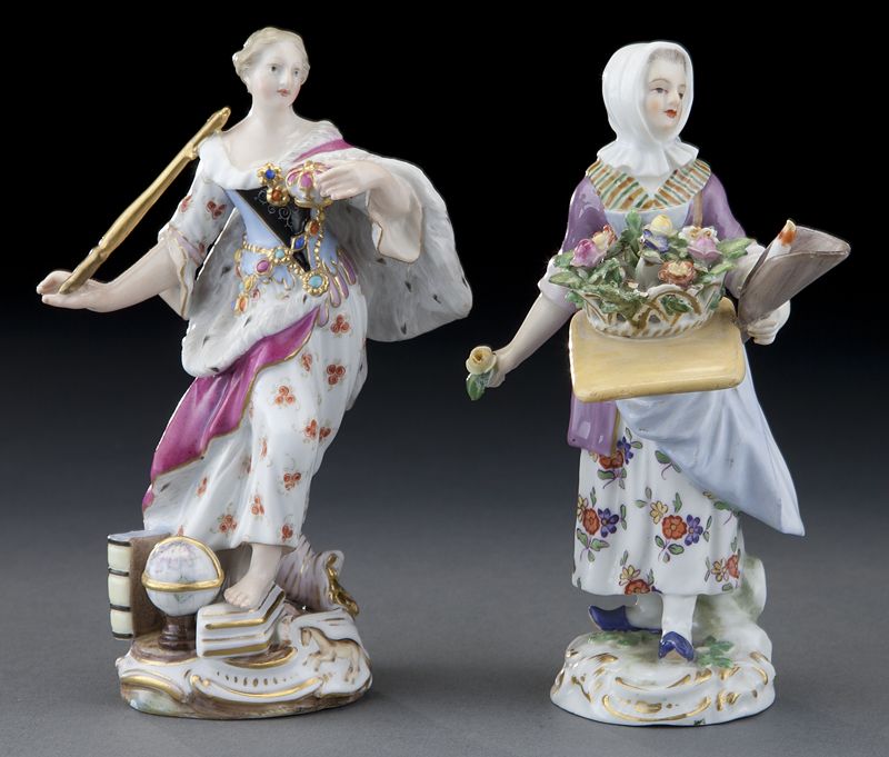  2 Meissen porcelain figures of 17428c