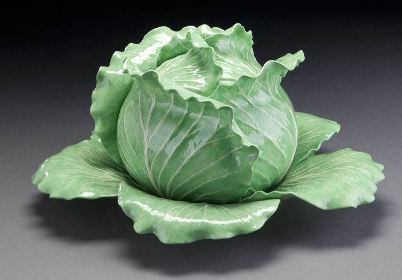 Dodie Thayer Lettuce Leaf glazed 1742bc