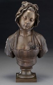 Eugene Laurent bronze portrait bust