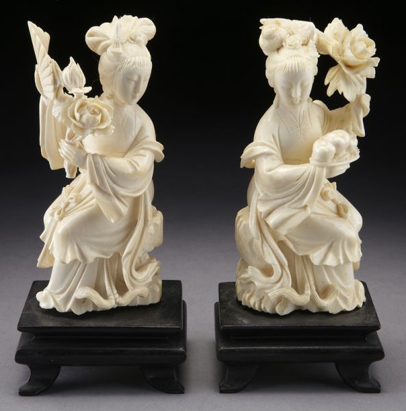 Pr Chinese carved ivory ladies International 174503