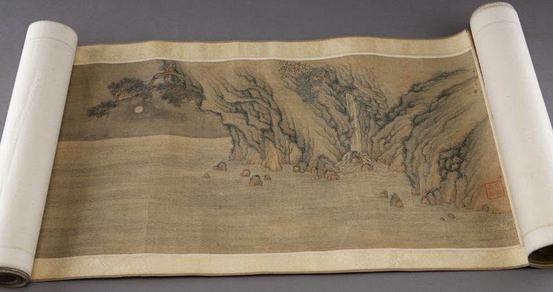 Chinese watercolor hand scroll 174551