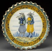 Henriot Quimper pottery dish with pie
