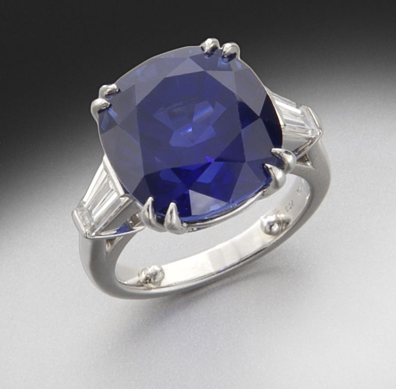 Tiffany platinum diamond and sapphire 174623