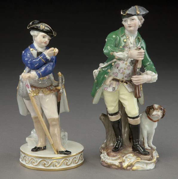  2 Meissen porcelain figures 1  17465b
