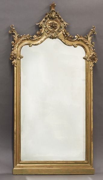 Continental carved gilt framed