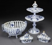 4 Pcs Meissen porcelain Blue 1747a3