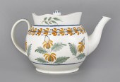Leeds pearlware teapot early 19th c.