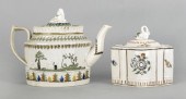 Two pieces of Leeds porcelain early 17503c
