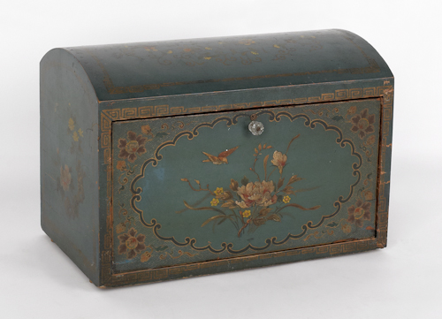Painted wood bread box 20th c  175790