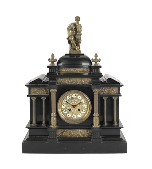 Victorian slate mantle clock with 1757bd