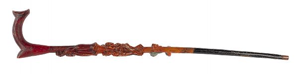 Carved and painted cane of Civil 17583e