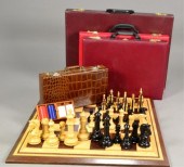 (3) CHESS SETS (1) POKER CHIP CONTAINERIncluding: