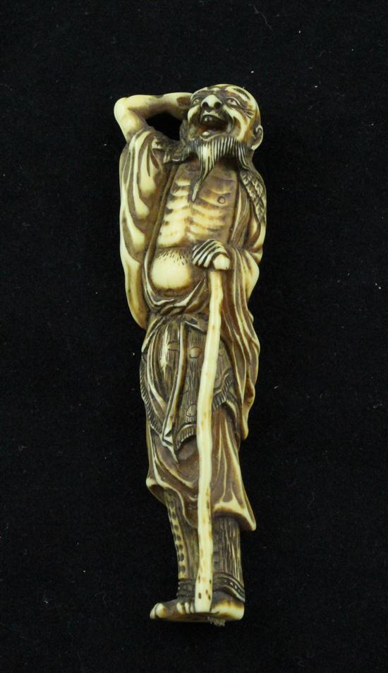 An Edo period ivory netsuke carved