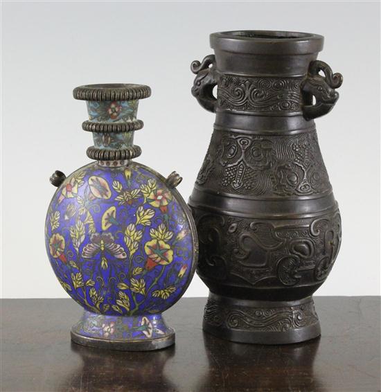 A Chinese cloisonne enamel moonflask 173956