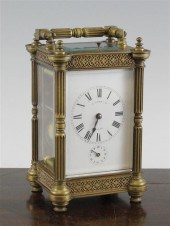 An early 20th century French brass hour