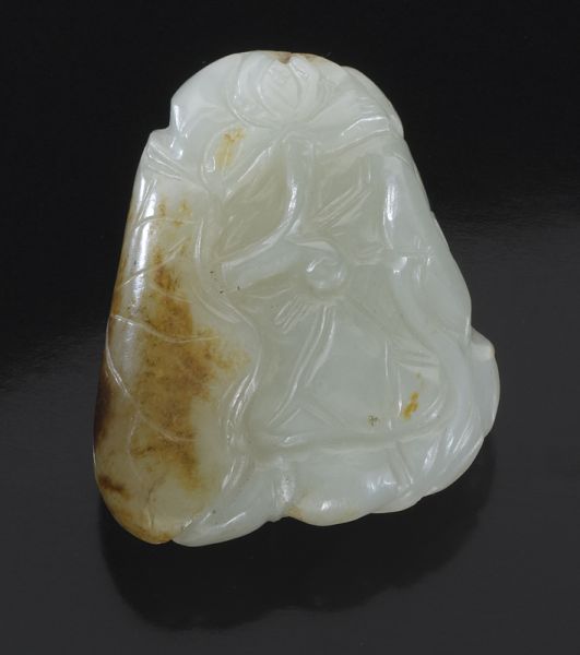 Chinese Qing carved pebble jade 173b90