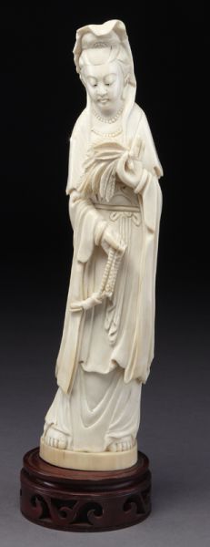 Chinese carved ivory lady International 173c3d