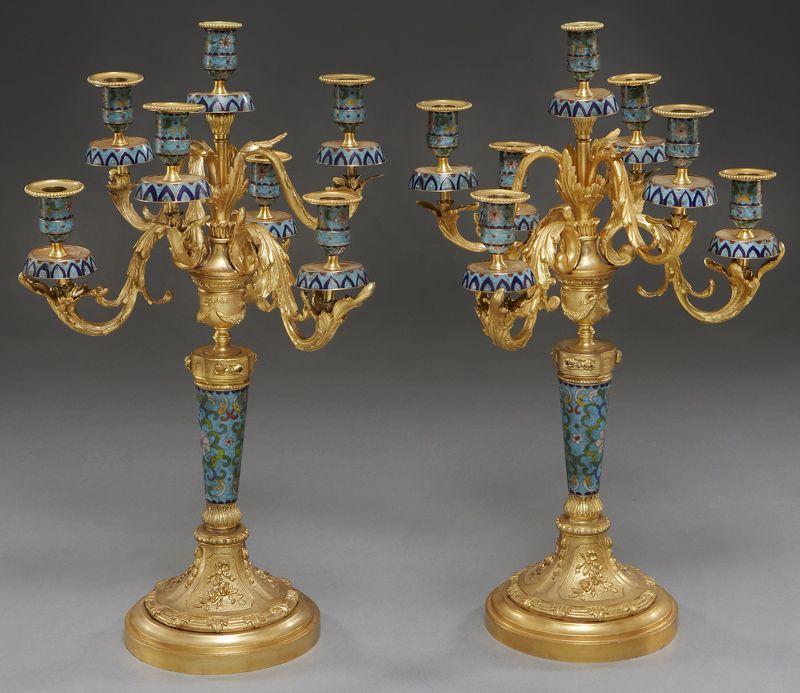 Pr French dore bronze and cloisonne 173ca6