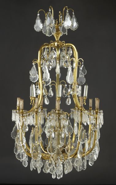 Louis XV style dore bronze chandelier 173ccc