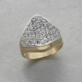 10K gold and diamond ring having 49