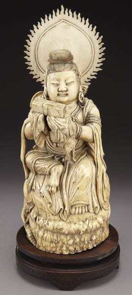 Chinese Qing carved ivory Buddha International 173e48