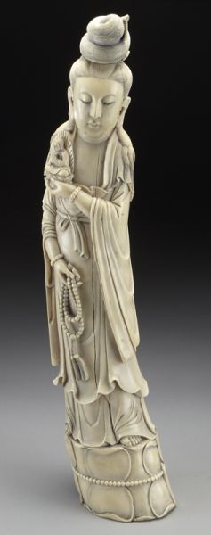 Chinese Qing carved ivory Guanyin 173e6e