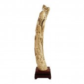 Massive Ivory Carved Immortal   Of tusk-form