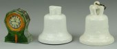 TWO CERAMIC GERMAN OLYMPIC BELLS AND