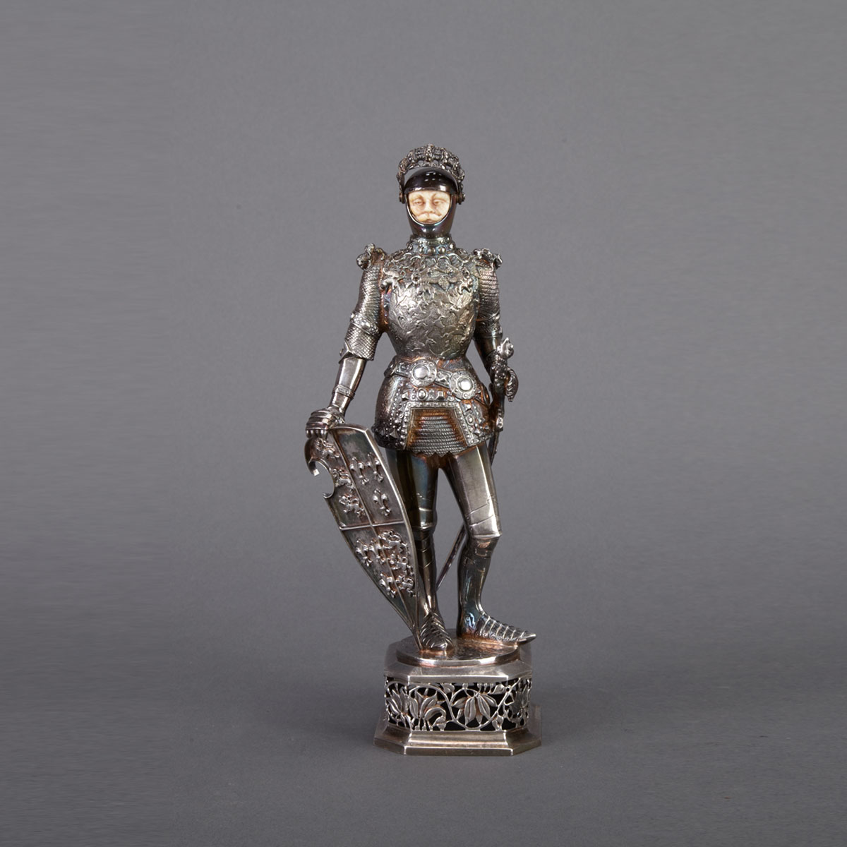 German Silver and Carved Ivory 17775a