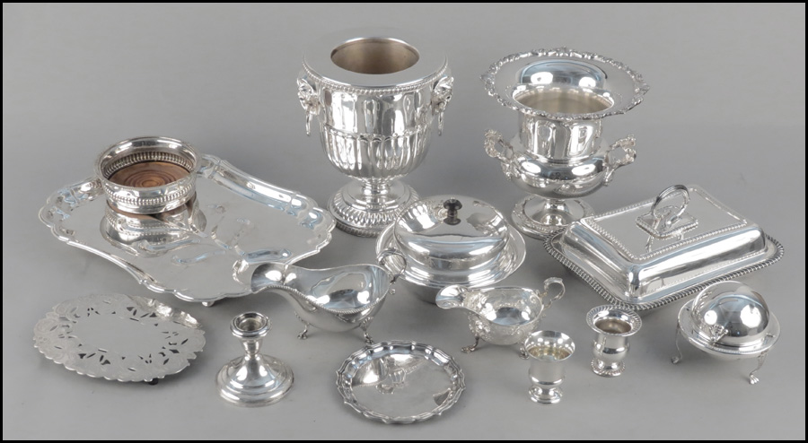 COLLECTION OF STERLING AND SILVERPLATE 177cfb