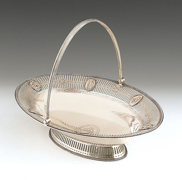 George III silver cake basket 1781-82