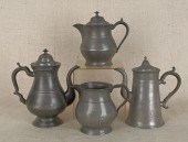 Four pieces of American pewter 175b14