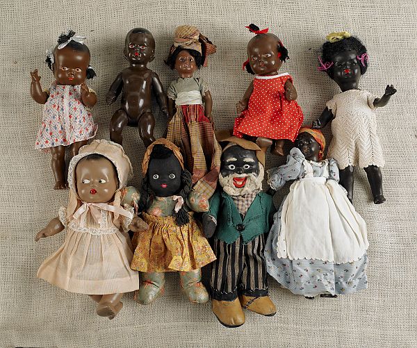 Nine black Americana dolls to include 176081
